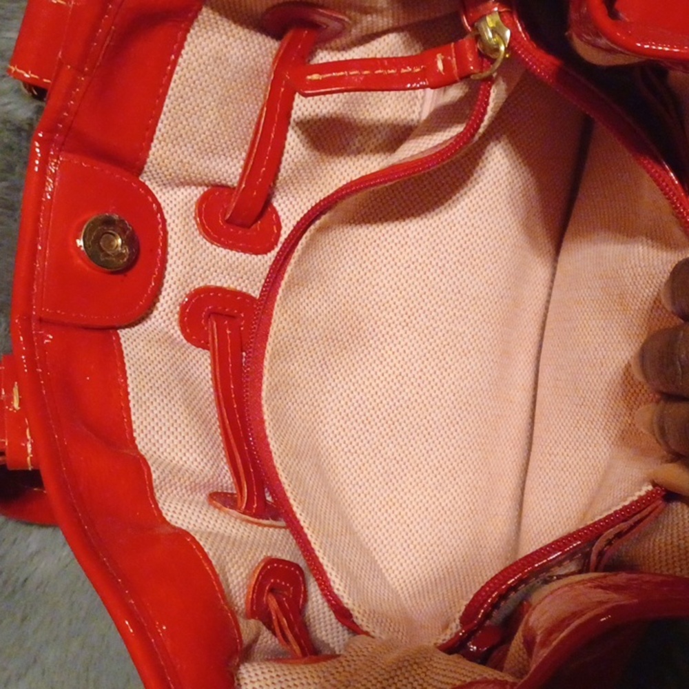 Dooney & Bourke Patent Leather Red Satchel - Picture 10 of 12